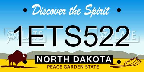 1ETS522 North Dakota License Plate