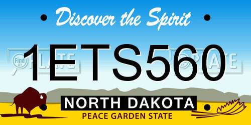1ETS560 North Dakota License Plate