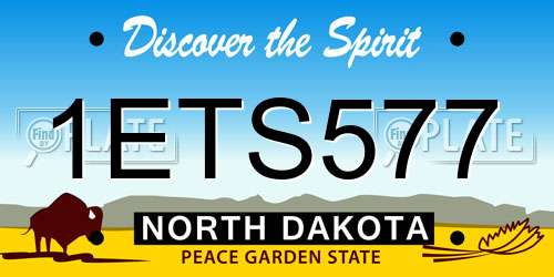 1ETS577 North Dakota License Plate