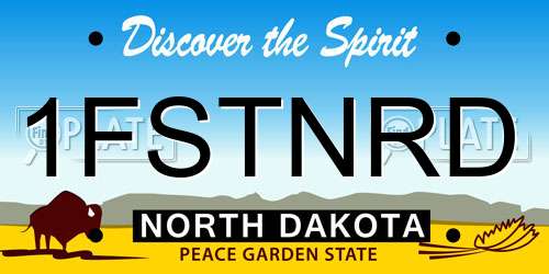 1FSTNRD North Dakota License Plate