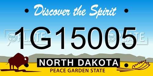 1G15005 North Dakota License Plate