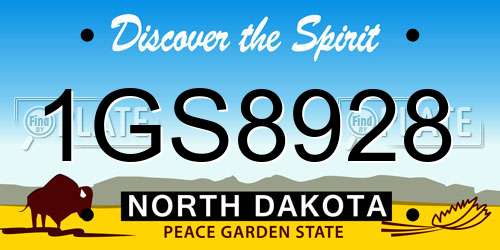 1GS8928 North Dakota License Plate