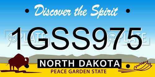 1GSS975 North Dakota License Plate