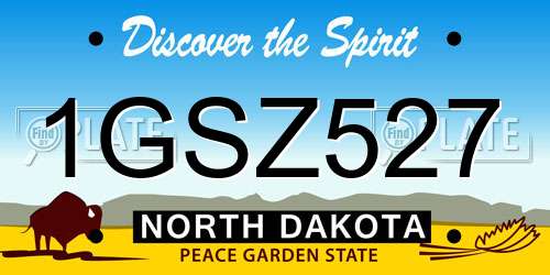 1GSZ527 North Dakota License Plate