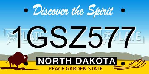 1GSZ577 North Dakota License Plate