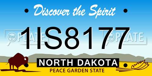 1IS8177 North Dakota License Plate