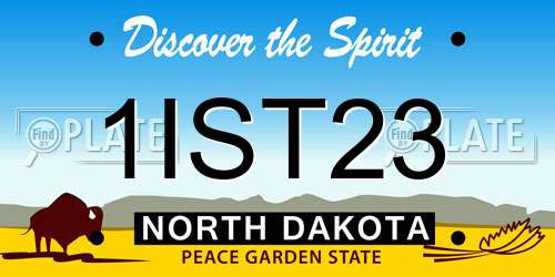 1IST23 North Dakota License Plate