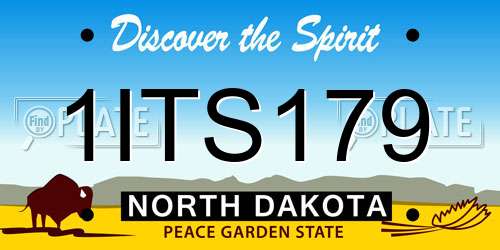 1ITS179 North Dakota License Plate