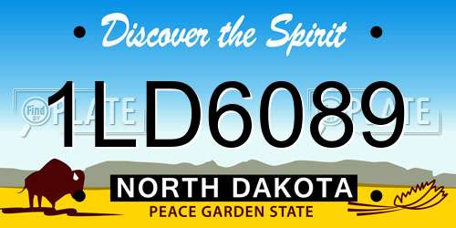 1LD6089 North Dakota License Plate