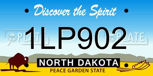 1LP902 North Dakota License Plate