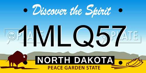 1MLQ57 North Dakota License Plate