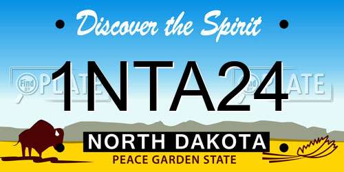 1NTA24 North Dakota License Plate