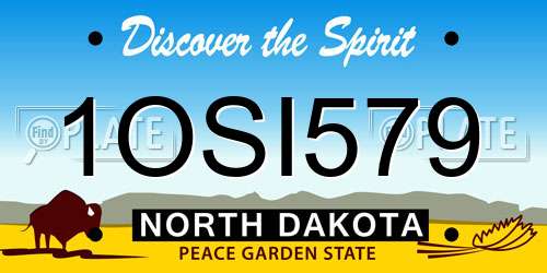 1OSI579 North Dakota License Plate