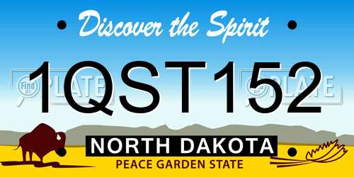 1QST152 North Dakota License Plate