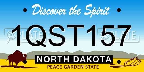 1QST157 North Dakota License Plate