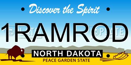 1RAMROD North Dakota License Plate