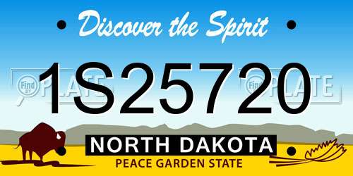 1S25720 North Dakota License Plate