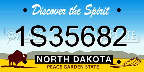 1S35682 North Dakota License Plate