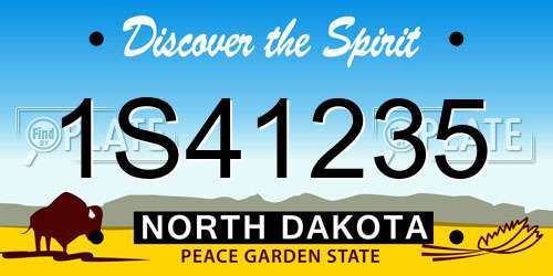 1S41235 North Dakota License Plate