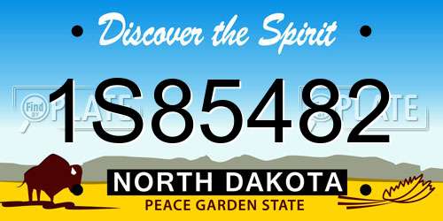 1S85482 North Dakota License Plate