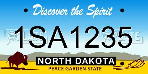 1SA1235 North Dakota License Plate