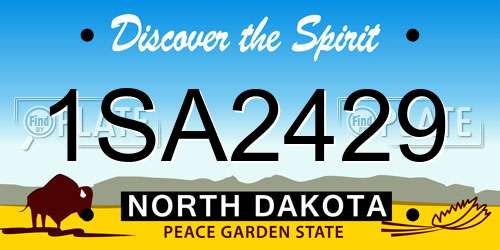 1SA2429 North Dakota License Plate