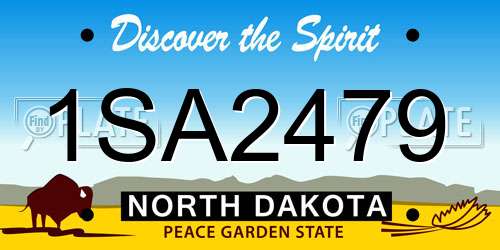 1SA2479 North Dakota License Plate