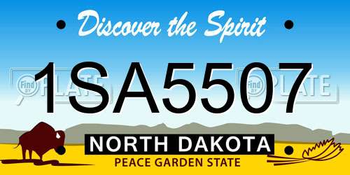 1SA5507 North Dakota License Plate