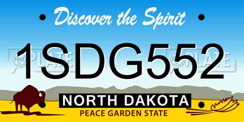 1SDG552 North Dakota License Plate