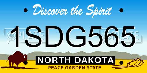 1SDG565 North Dakota License Plate