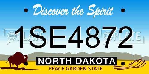 1SE4872 North Dakota License Plate
