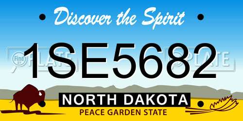 1SE5682 North Dakota License Plate