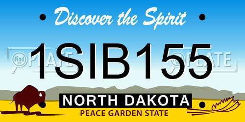 1SIB155 North Dakota License Plate