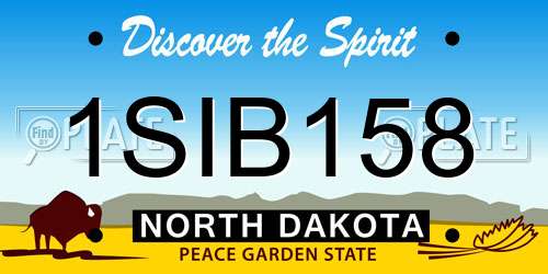 1SIB158 North Dakota License Plate