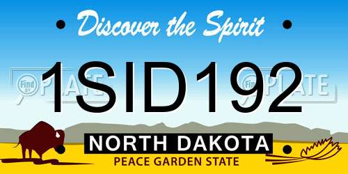1SID192 North Dakota License Plate