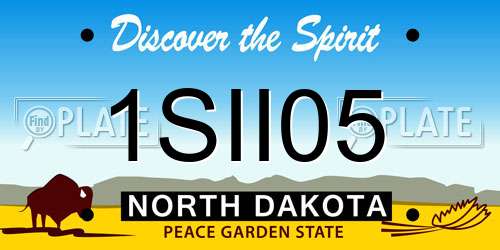 1SII05 North Dakota License Plate