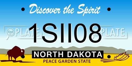 1SII08 North Dakota License Plate