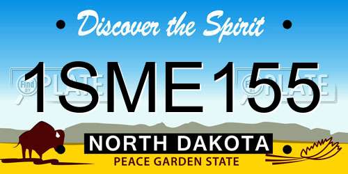 1SME155 North Dakota License Plate