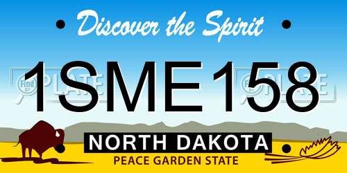1SME158 North Dakota License Plate