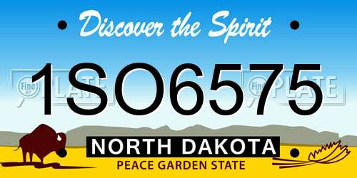 1SO6575 North Dakota License Plate