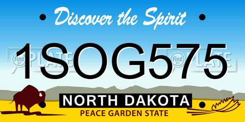 1SOG575 North Dakota License Plate