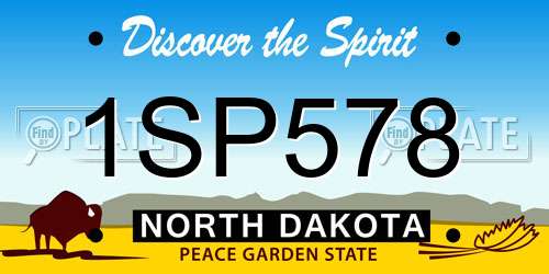1SP578 North Dakota License Plate