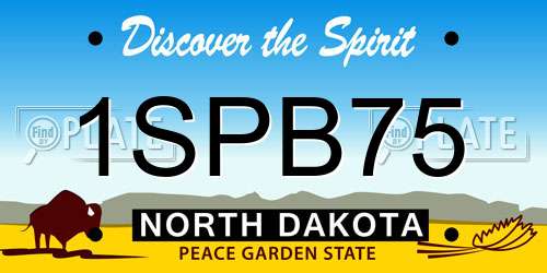 1SPB75 North Dakota License Plate