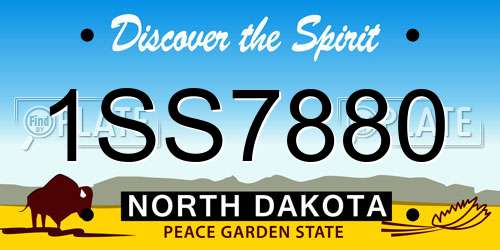 1SS7880 North Dakota License Plate