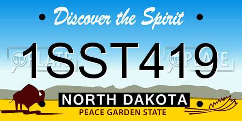 1SST419 North Dakota License Plate