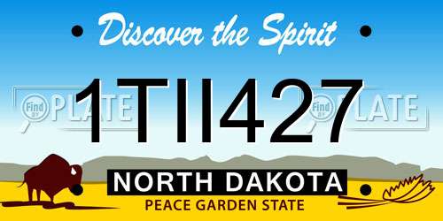 1TII427 North Dakota License Plate