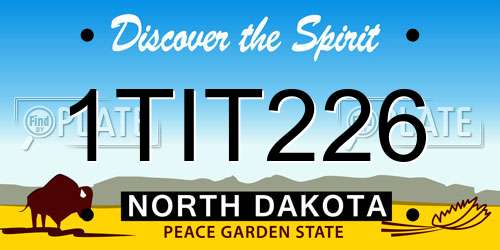 1TIT226 North Dakota License Plate