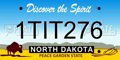 1TIT276 North Dakota License Plate