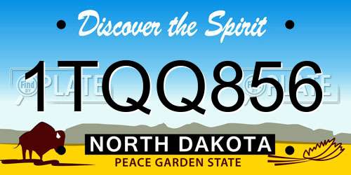 1TQQ856 North Dakota License Plate