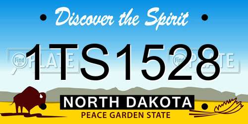 1TS1528 North Dakota License Plate